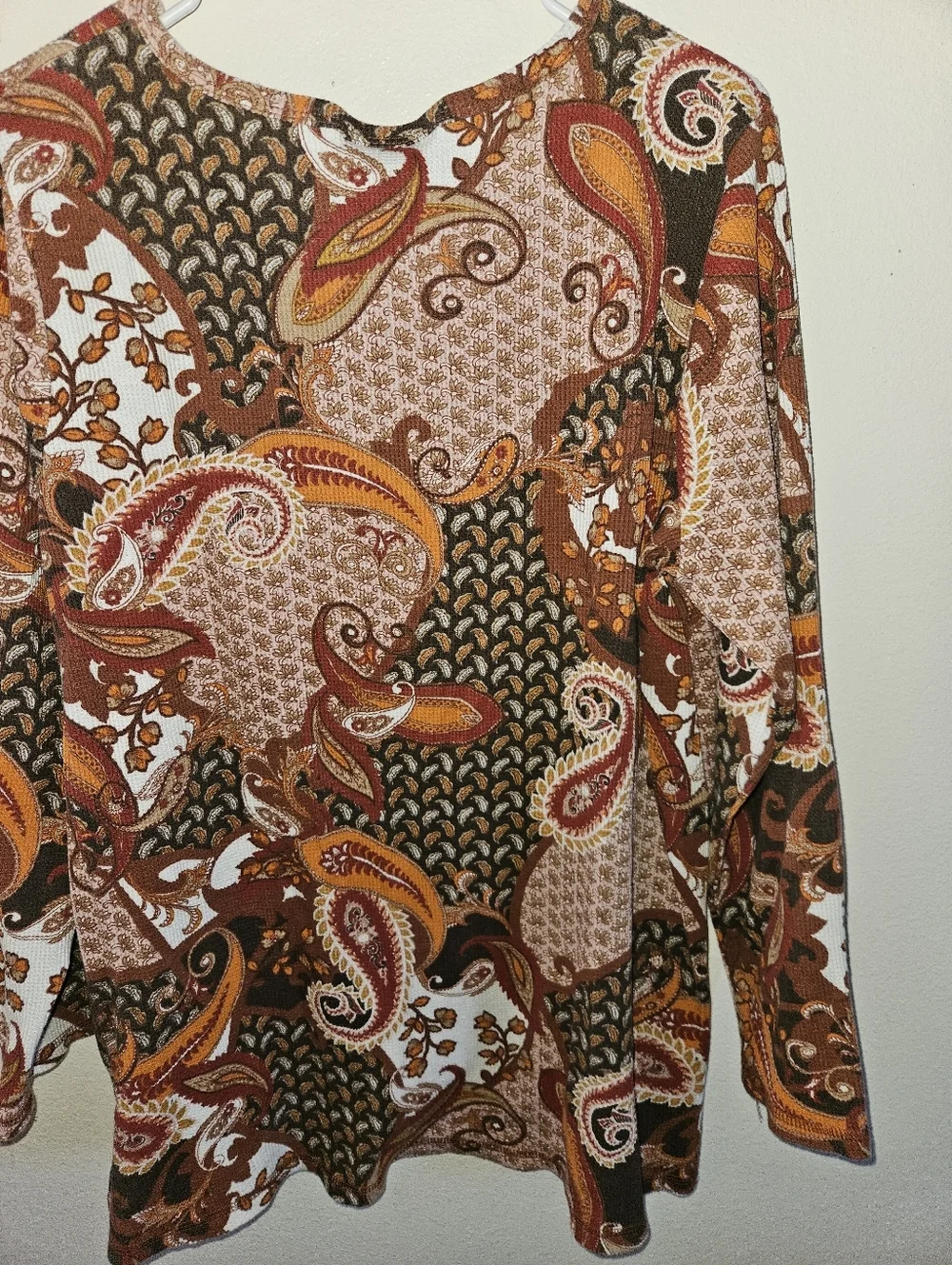 Roamans Womans Long Sleeve Henley Top Size L (18-20)